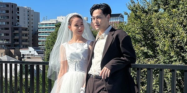 トリンドル玲奈　山本直寛　夫婦ツーショット